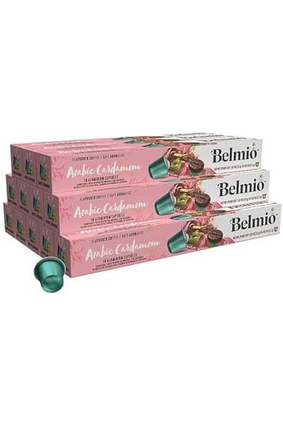 Belmio Arabic Cardamom Flavoured Collection Coffee Capsules Pack of 12 (120 Capsules) - Compatible w
