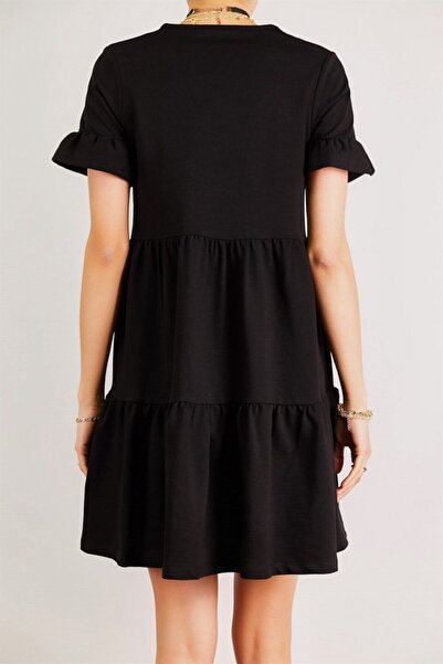 AQE FASHION Women's Ruffled Sleeve and Skirt Dress