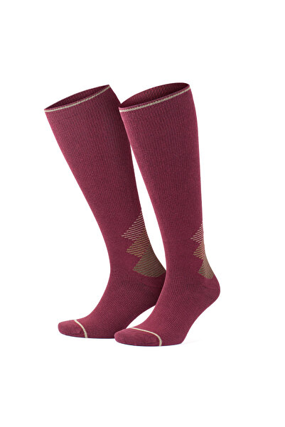 Go With Вълнени безшевни цветни чорапи до коляното с компресия 15-20 mmHg за ...