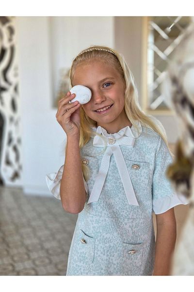 Hilal Akıncı Kids Rochie de buzunar cu maneca scurta pentru fete