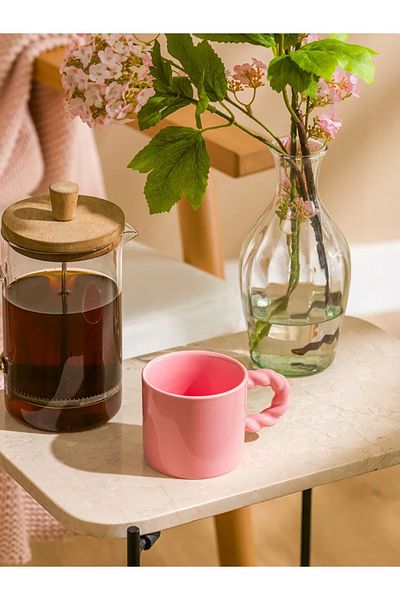 LC Waikiki Lcw Home Pink Printed Porcelain Mug 320 ml