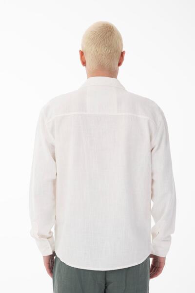 Rocqerx R-6059 Прихований пат Детальна сорочка з довгими рукавами