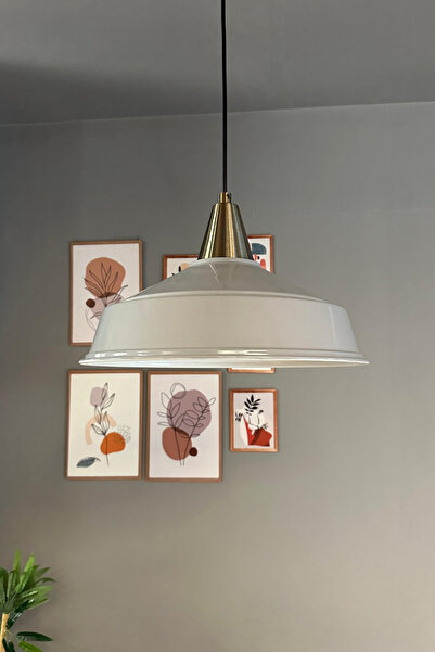 Bamyum Carmelo Gri Renk Asaletli Tekli Avize Eskitme Huni Başlık Sarkıt Lamba...