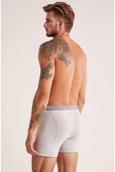 Kom Men's Double Button Long 2'Li Boxer