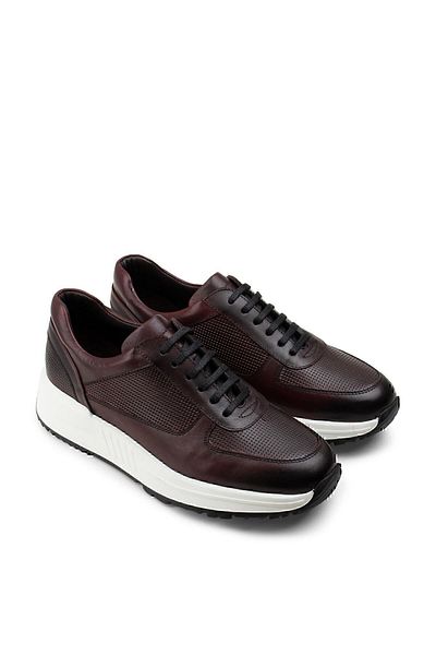 Deery Ανδρικά παπούτσια από γνήσιο δέρμα Claret Red Sneaker