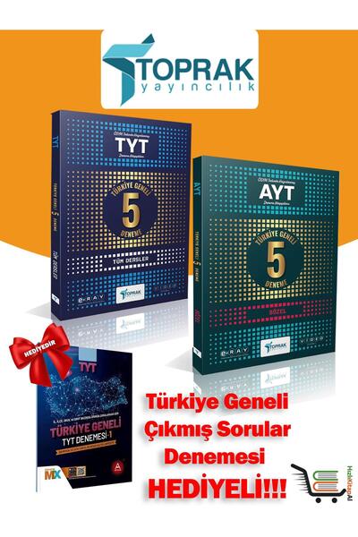 Toprak Yayıncılık TYT 5'li Genel Deneme ve AYT 5'li Sözel Deneme Çıkmış Sorul...