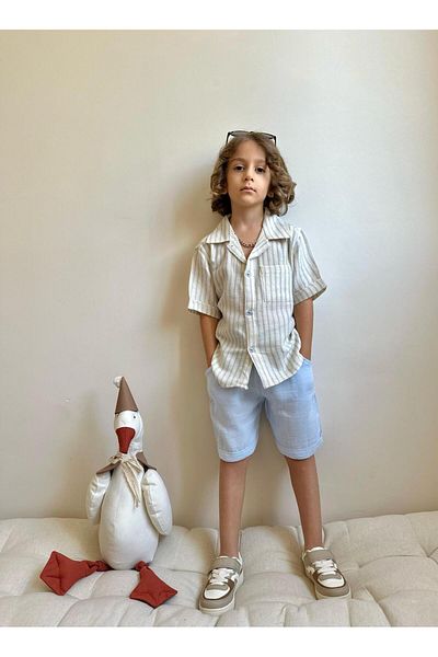 YİGİT BUTİK مجموعة Yigit Butik من نسيج الكتان للأولاد من الأسفل إلى الأعلى