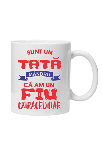 OEM Cana albă personalizată „așa arată un tată mândru”, INOVATIX®. 330 ml