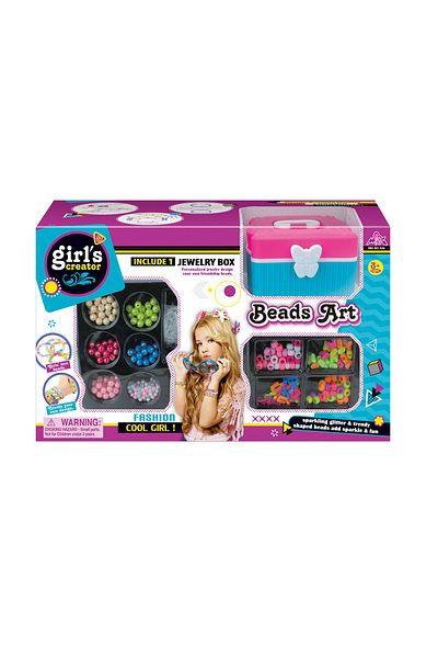 Generic Beads Art Jewelry Making Kit for Kids – DIY Craft Set with Jewelry Box and Colorful Beads