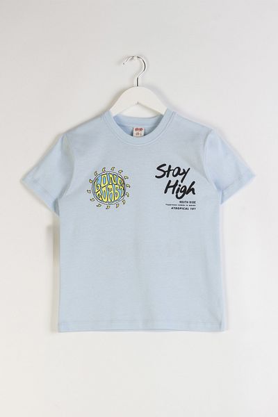 DMB BOYS & GIRLS Tricou pentru băiat de vară din bumbac, cu mânecă scurtă, cu imprimeu text