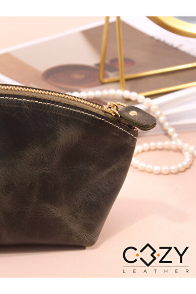 Cozy Leather MEDIUM HAKİKİ DERİ KADIN MAKYAJ ÇANTASI