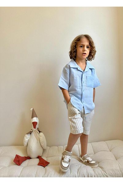 YİGİT BUTİK مجموعة Yigit Butik من نسيج الكتان للأولاد من الأسفل إلى الأعلى