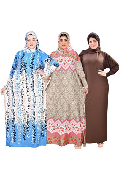 Genrics اسدال صلاة واستقبال مجموعة مكونة من 3 قطع واسع ومريح مقاس واحد يلبس و...