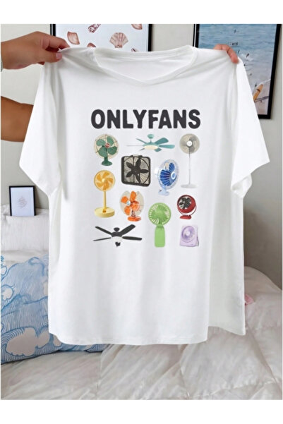 MOONBULL Μπλουζάκι Unisex με στάμπα βεντάλιας σε μεγάλο μέγεθος