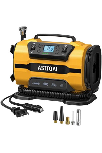AstroAI Lastik Sisirme Pompasi Isikli Hava Hortumu 150PSI ATJ-8366