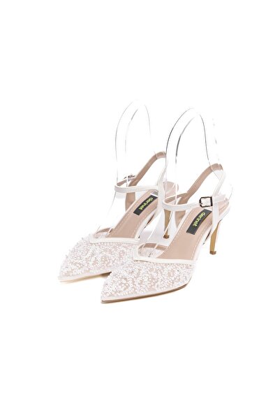 derinet File Pullu Kadın Topuklu Abiye Ayakkabı