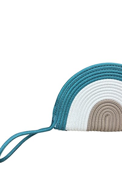 MaVaux Moss Zippered Straw Jute Vegan Clutch Bag