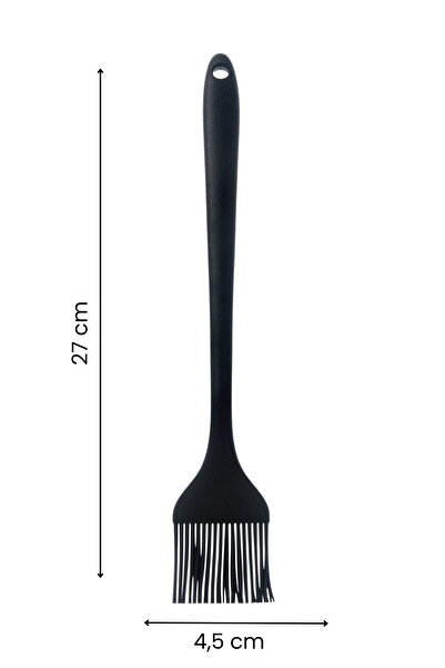 rubihome Siyah Sert Silikon Isıya Dayanıklı Yumurta Fırçası - 1 Adet