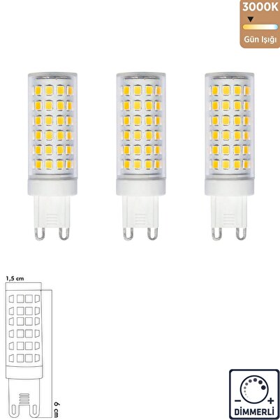 Heka UZUN MISIR ŞEFFAF 7 W 3000K G9 LED AMPUL ERD-289