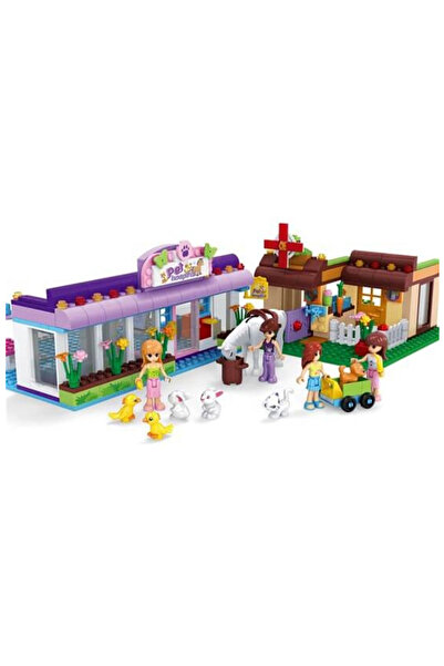 Ausini Bricks Bloklar 467 Parça Petshop Veteriner Kız Çocuk Eğitici