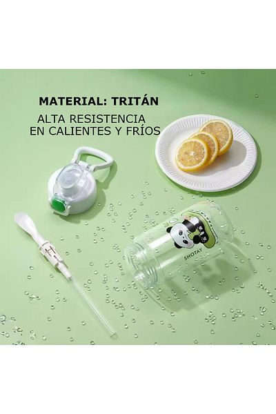 Shotay Panda Patterned 550ml Water Bottle