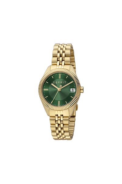 Esprit ES1L340M0075 Watch Women Golden Tone with Green dial Quartz mechanism
