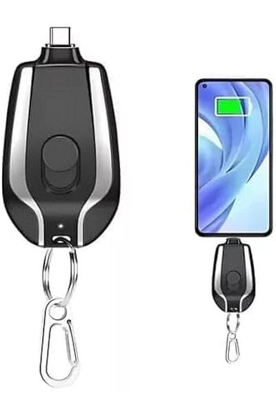 Gerenic BESAMHEAD 1500mAh Portable Keychain Power Bank Charger Type-C |