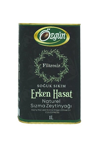 ÖZGÜN 1 L. Teneke Erken Hasat Sızma Zeytinyağı (2024-2025 SEZONU HASATI)