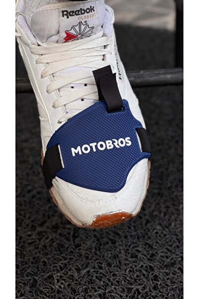 Motobros Motosiklet Ayakkabı Koruma Pedi Motor Vites Pedi (Mavi)