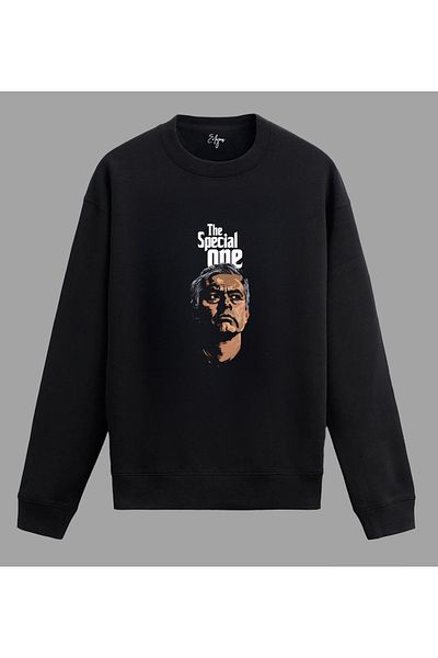 Edizen Mourinho Special One Unisex Oversize 100% Cotton Black Premiump Swetshirt