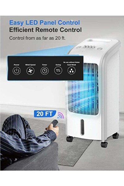 Cady One Air cooler with a large water tank with a capacity of 4 liters and a power of 80 watts