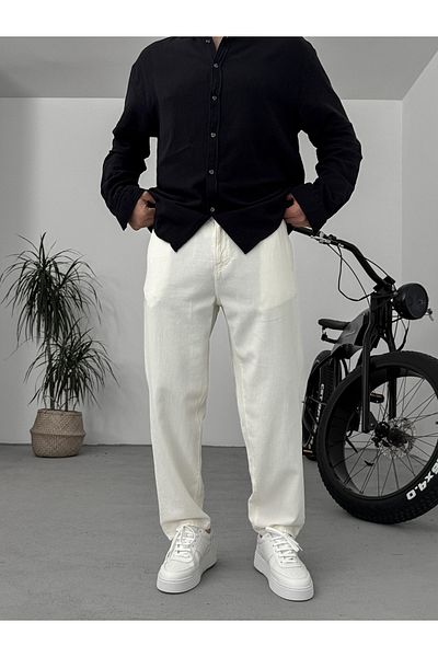 BYBASICMAN بنطال قطني أساسي منسوج إكرو RES-1077