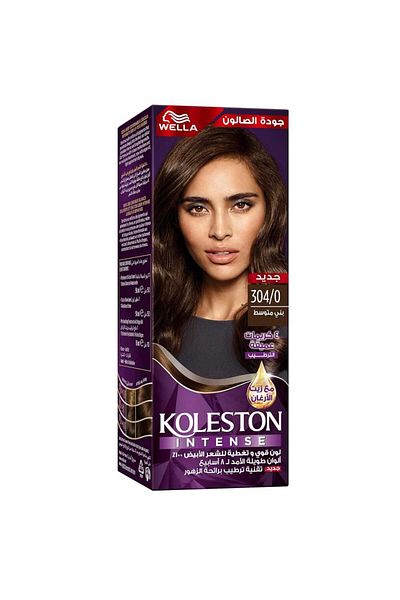 Wella صبغة شعر كولستون انتنس بني متوسط - 304/0