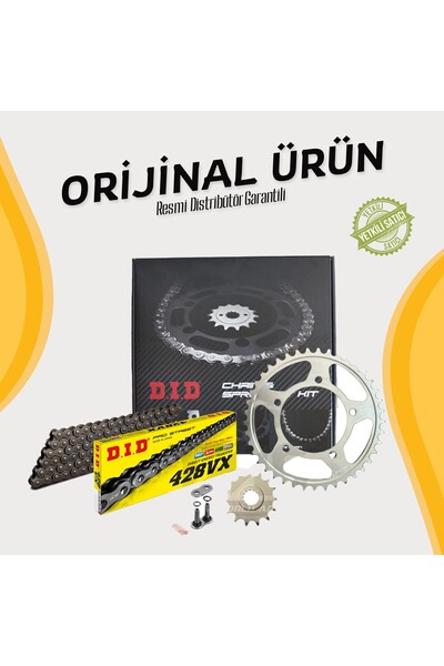 DID SET DID HONDA CB 125R ZİNCİR DİŞLİ SETİ (2018-2020) X-RİNGLİ ZİNCİR (ÇELİ...