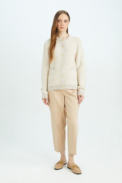 DeFacto Regular Fit Crew Neck Basic Plain Buttoned Knitwear Cardigan 3165869