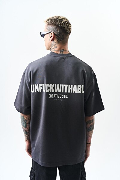 Respire Ανδρικό μπλουζάκι Oversize Smoked, Unfuckwithable Printed