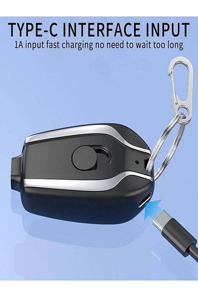 Gerenic BESAMHEAD 1500mAh Portable Keychain Power Bank Charger Type-C |