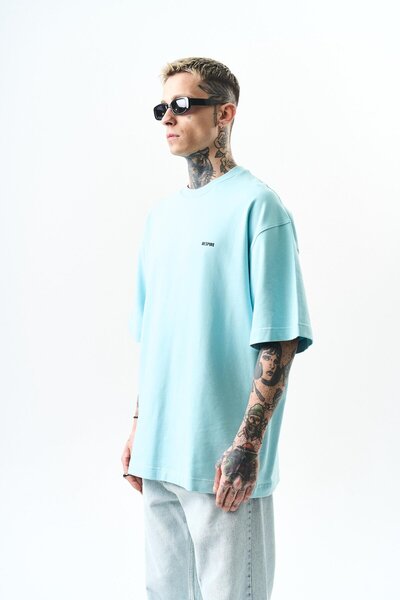 Respire Чоловіча футболка Oversize - Синя Respiré勘探