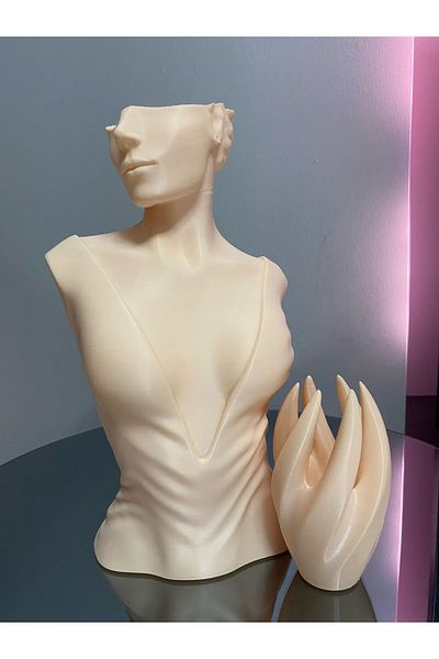 Goplast Premium Skin Color Decorative Jewelry Manikin and Hand Set of 2 Jewelry Display Stand Set Jewelry Organizeri Earrings Necklaceno2