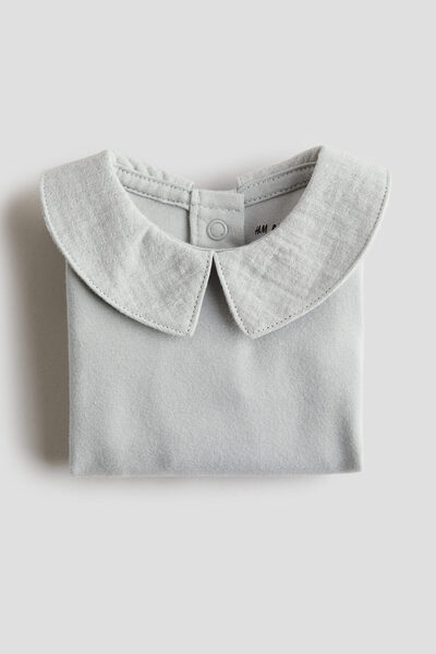 H&M Muslin Yakalı ve Pamuklu Body