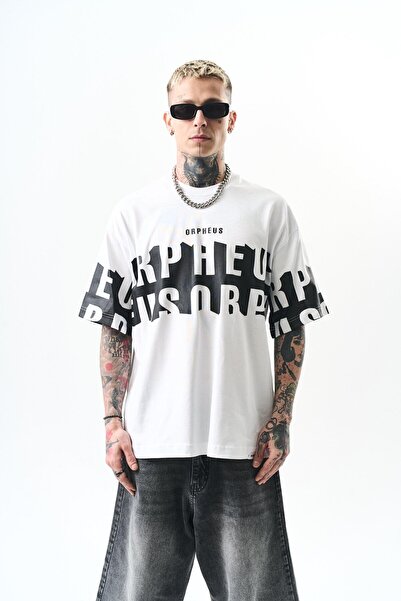 Respire Чоловічий футболка Oversize з принтом Орфей, білий