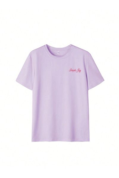 Trendseninle Tricou oversize cu imprimeu Simple Joy de damă