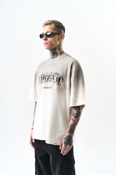 Respire Ανδρικό μπλουζάκι California Oversize εκρού