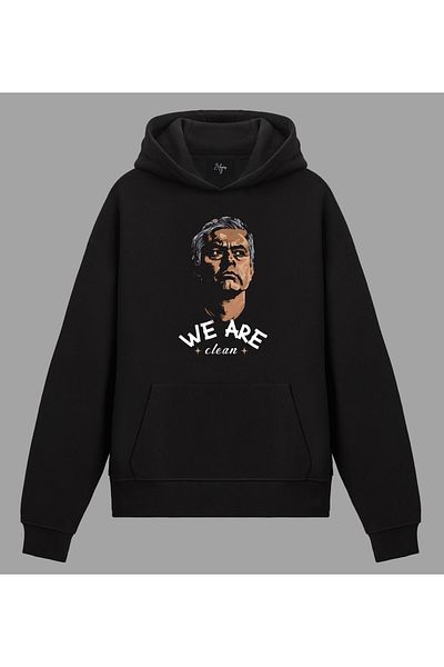 Edizen Unisex Oversize Premium Hoodie 100% Cotton Black Door Sweatshirt