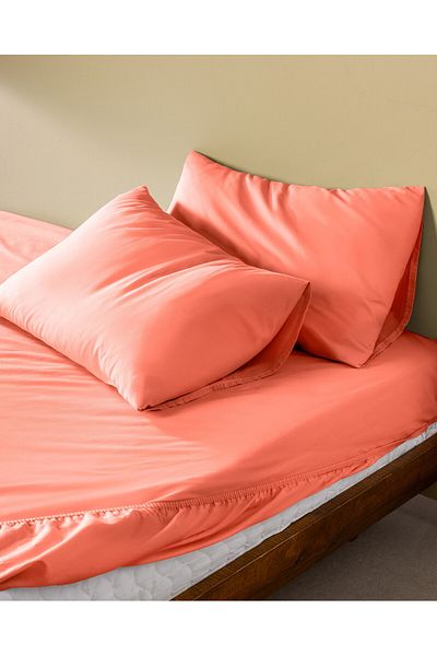 Madame Coco Eloise Ranforce Spannbettlaken-Set, Kingsize, 100 % Baumwolle, Granatapfelblüte