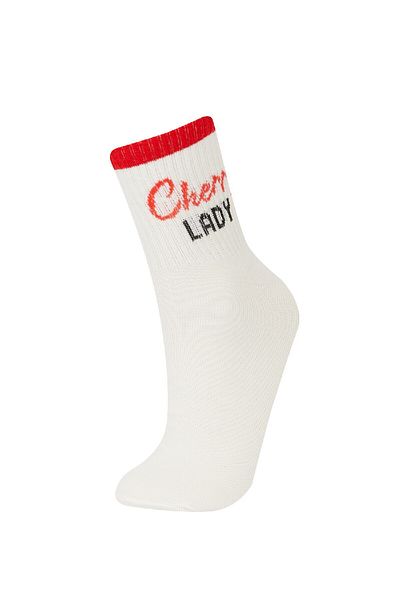 DeFacto Bequeme elastische 3-teilige Baumwollsocken für Damen E2059axns