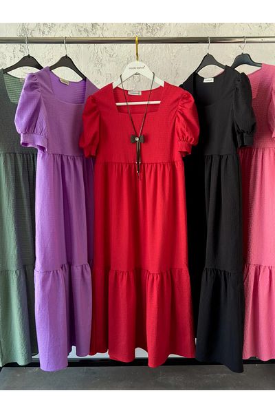 modabetce Seersucker Fabric Dress