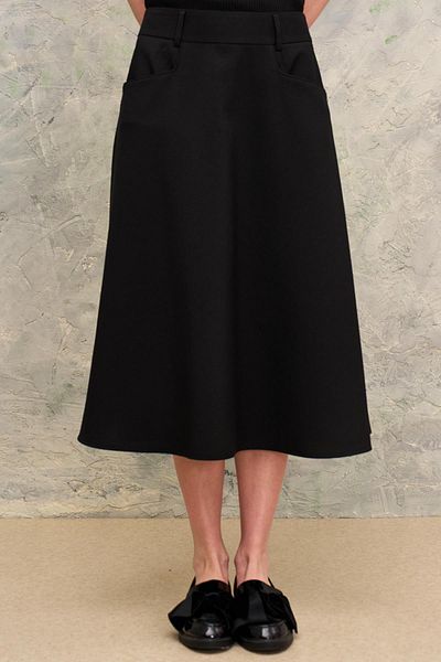 Journey Flared - Pocket Hem Piping Detailed Skirt