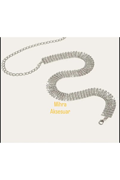 Mihra Aksesuar 6 Sıralı Taşlı Kemer