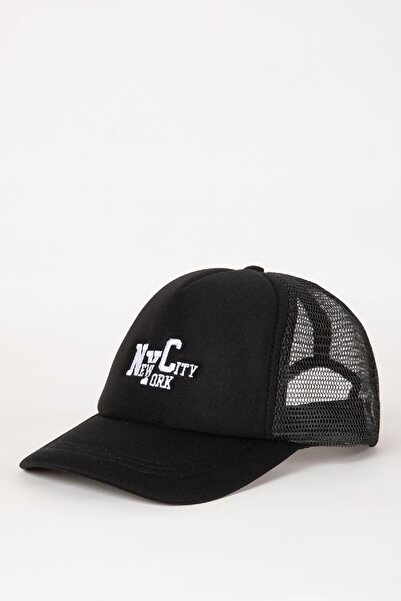 DeFacto Ανδρικό εμπριμέ καπέλο μπάσκετ μπάσκετ B8009AX24SM